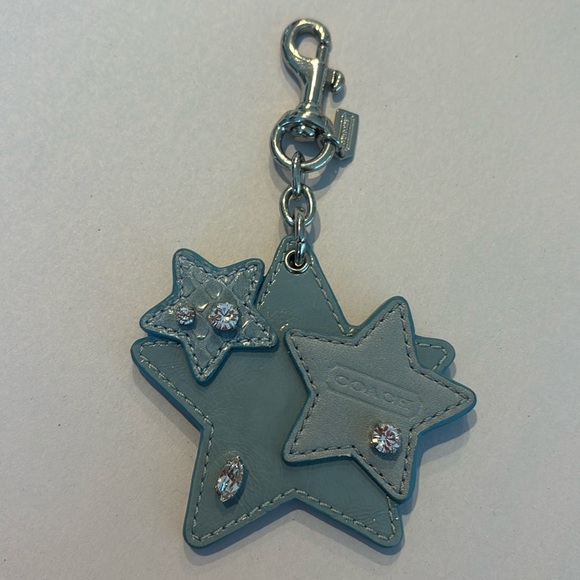 Coach Blue Stacked Star Keychain Bag Charm - Picture 2 of 7